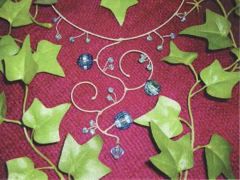 arcane bleu Les Soeurs Boa collier Arcane bleu